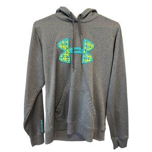 Under Armour Hooded Pullover Sweatshirt Size M Gray Polyester Outdoor Athleisure